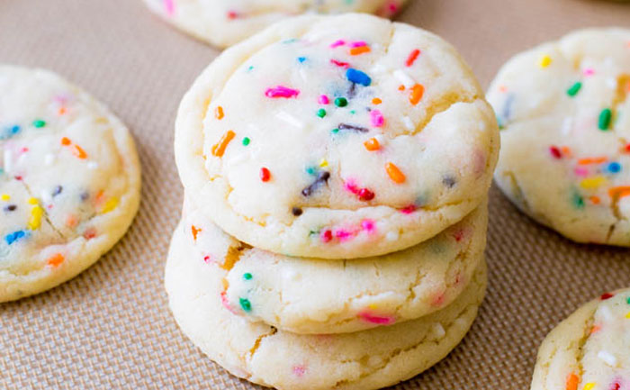 Cookies aux vermicelles multicolores