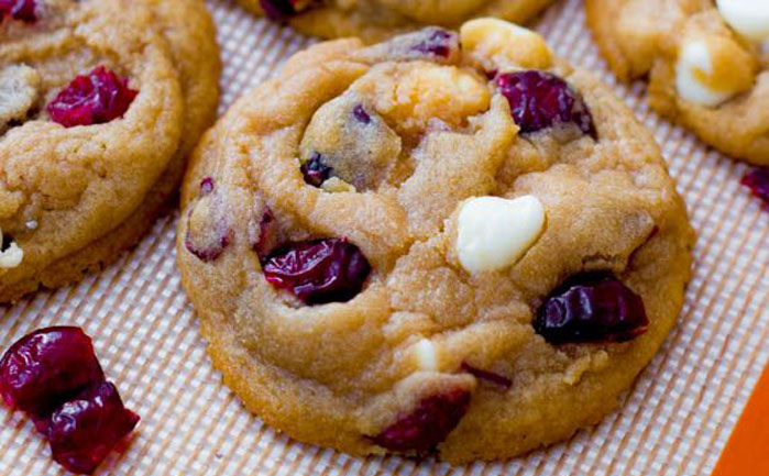 Cookies au chocolat blanc et cranberries