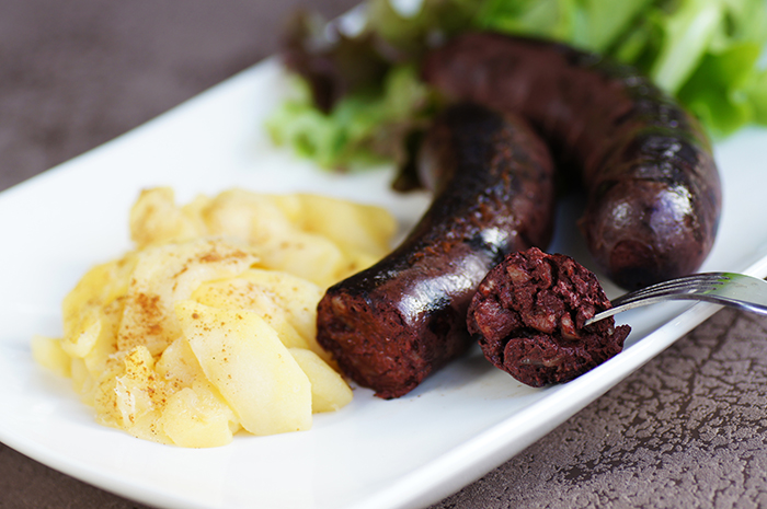 boudins noirs et pommes