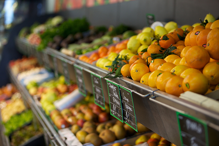 rayon fruit légume étalage