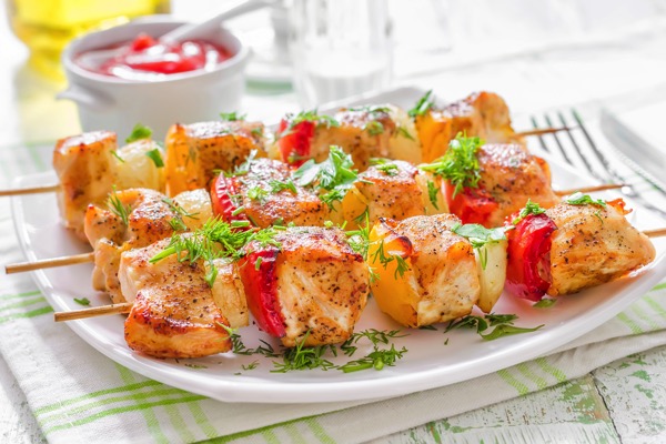 brochettes de dinde